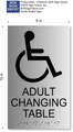 Adult Changing Table Restroom Sign - 6" x 10" thumbnail