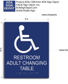 Restroom Adult Changing Table Sign - 8" x 10" thumbnail