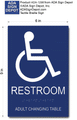 Adult Changing Table Restroom Sign - 6" x 9" thumbnail