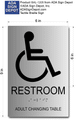 Adult Changing Table Restroom Sign - 6" x 9" thumbnail