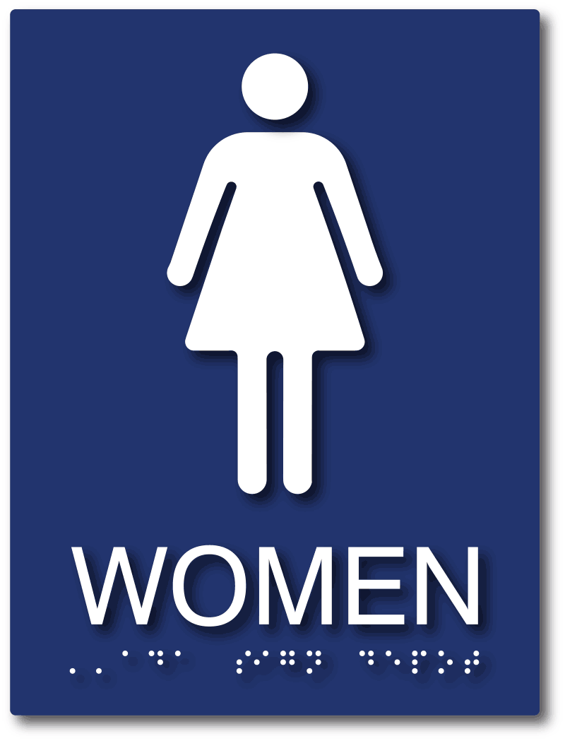 women only restroom sign