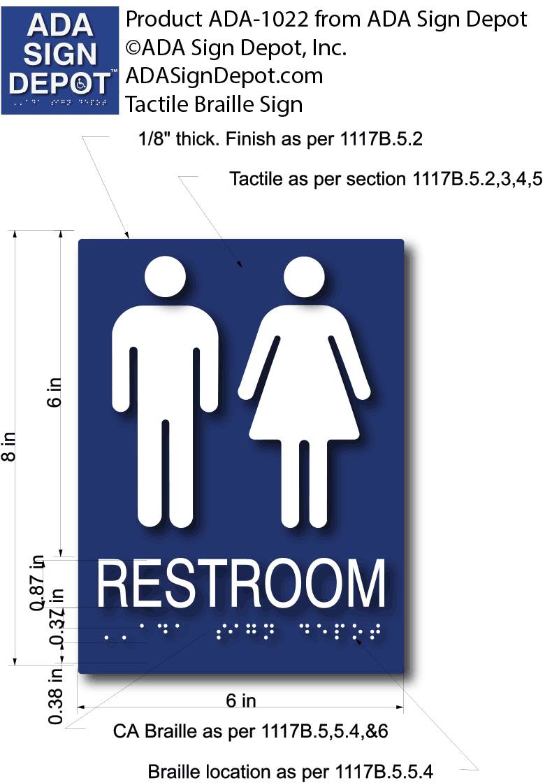 ADA Braille Signs, Custom Braille Signage, ADA Compliant Exit, Bathroom  Signs in Los Angeles