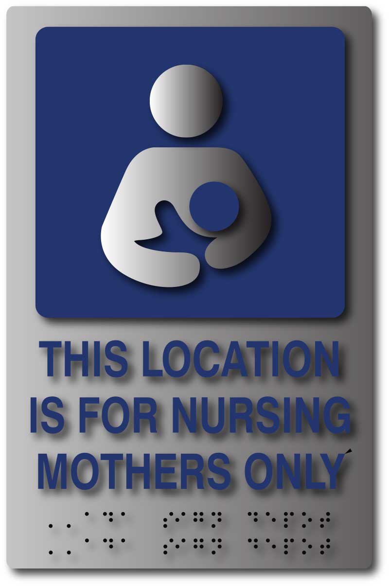 Nursing Mothers Only ADA Signs - Brushed Aluminum – ADA Sign Depot