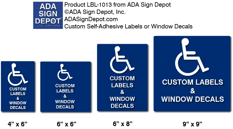 ADA Custom Self-Adhesive Labels or Window Decals – ADA Sign Depot