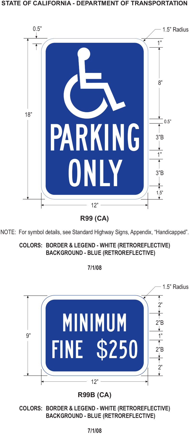 ada parking dimensions